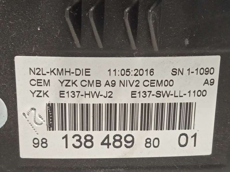 Recambio de cuadro instrumentos para peugeot 208 access referencia OEM IAM 9813848980 - Blanco 5