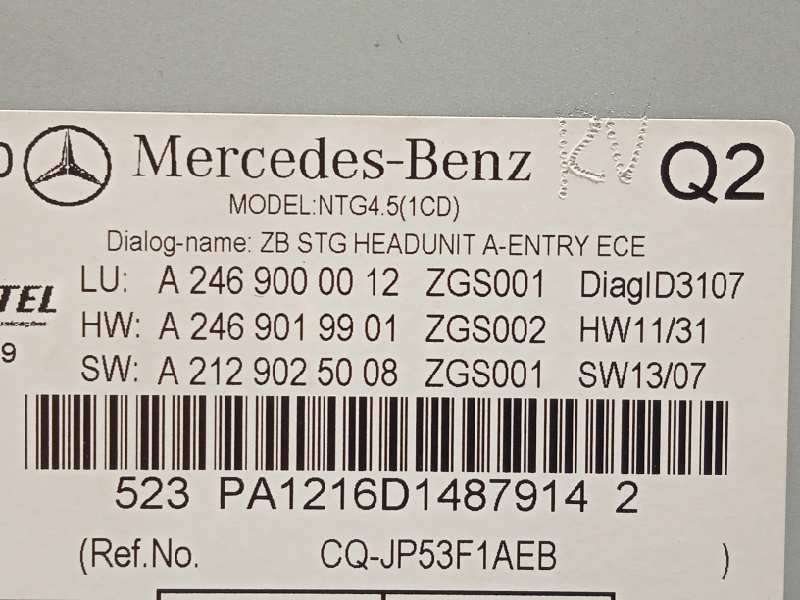 Recambio de sistema navegacion gps para mercedes-benz clase a (w176) a 180 cdi blueefficiency (176.000) referencia OEM IAM A2469 - Gris 9