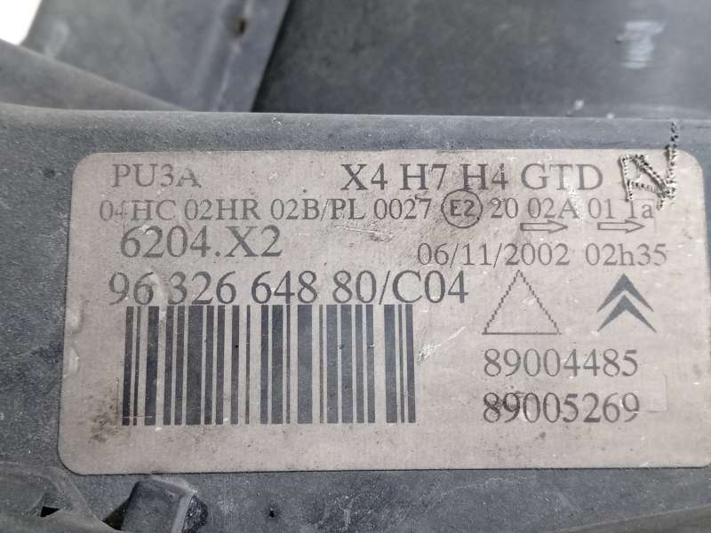Recambio de faro izquierdo para citroën c5 i (dc_) 2.0 hdi (dcrhzb, dcrhze) referencia OEM IAM 9632664880 89005269 89004485 - Negro 6