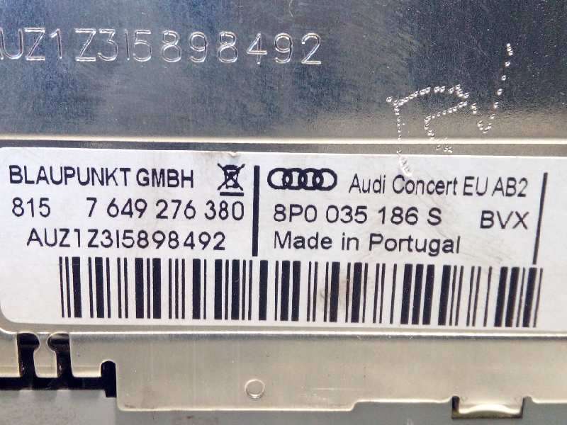 Recambio de sistema audio / radio cd para audi a3 sportback (8p) 1.8 16v tfsi referencia OEM IAM 8P0035186S  7649276380 - Blanco 4