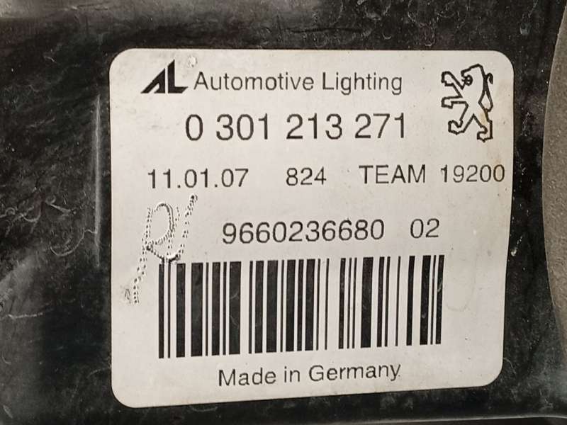 Recambio de faro izquierdo para peugeot 407 (6d_) 2.0 hdi 135 (6drhrh, 6drhre, 6drhrg, 6drhrj) referencia OEM IAM 9660236680 620 - Negro 6