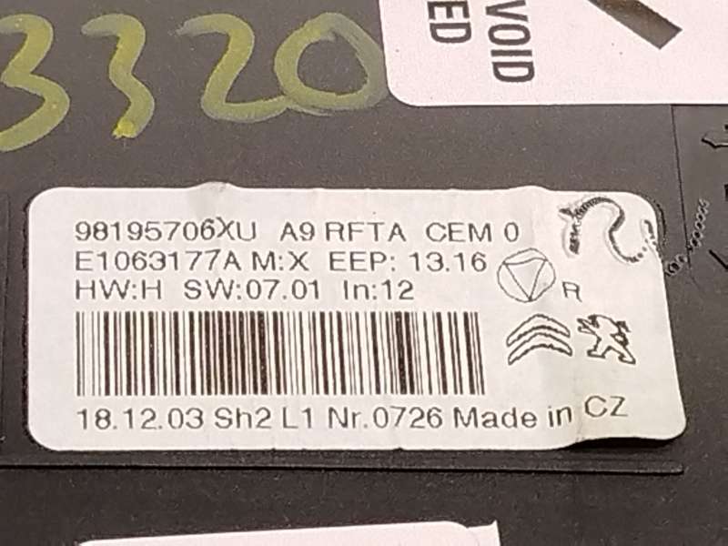 Recambio de mando climatizador para peugeot 2008 (--.2013) allure referencia OEM IAM 98195706XU - Blanco 5