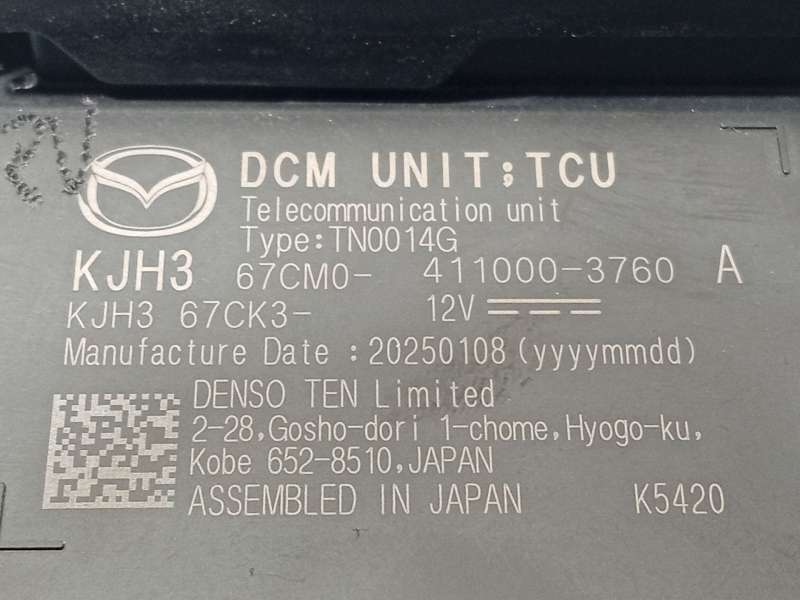 Recambio de modulo electronico para mazda mazda 3 sedan 2.5 e-skyactiv-g referencia OEM IAM KJH367CM0 KJH367CK3 5