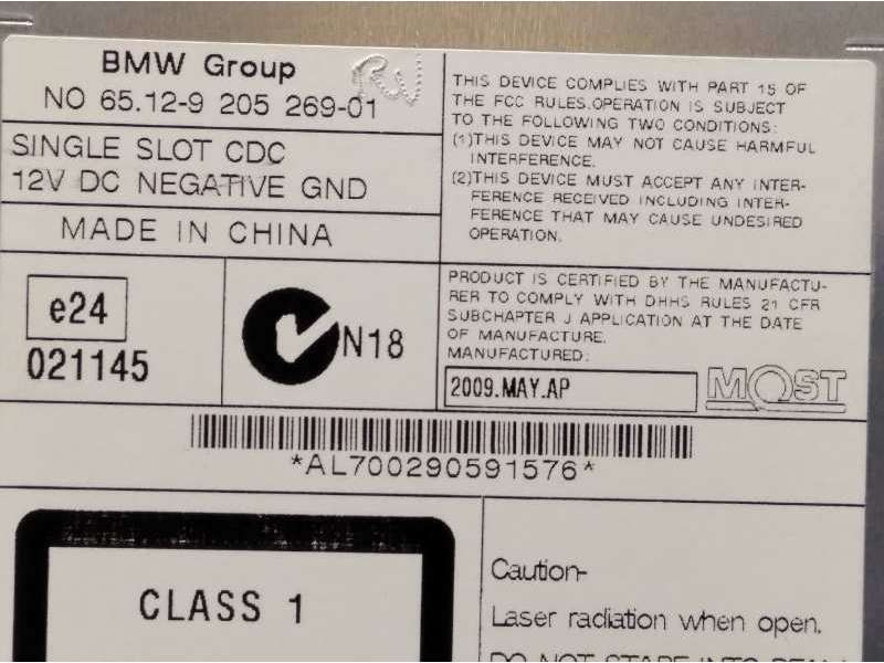 Recambio de sistema audio / radio cd para bmw x6 (e71) 3.0d referencia OEM IAM 65129205269 - Negro 7