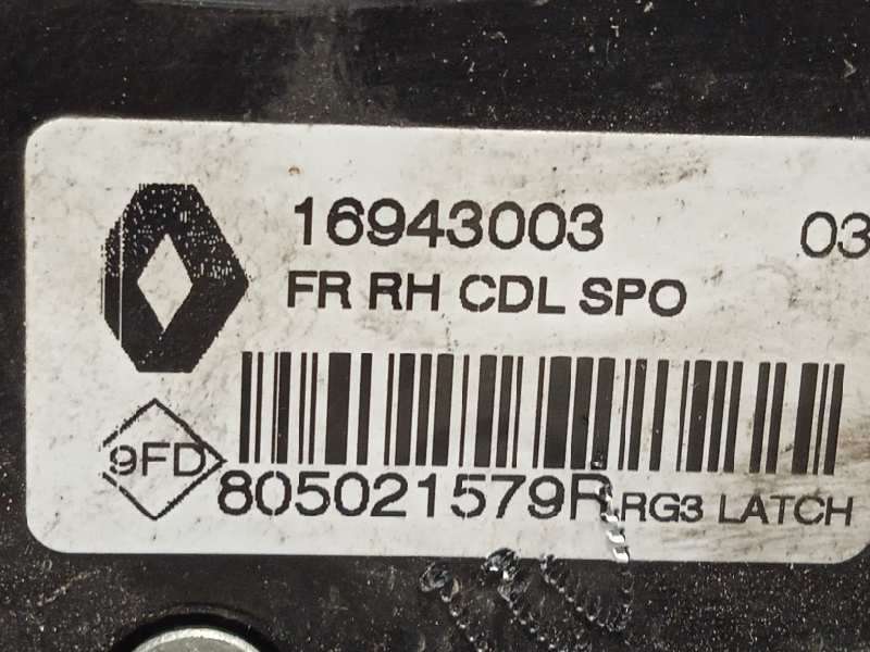 Recambio de cerradura puerta delantera derecha para renault scenic iv 1.3 tce referencia OEM IAM 805021579R  16943003 - Negro 4