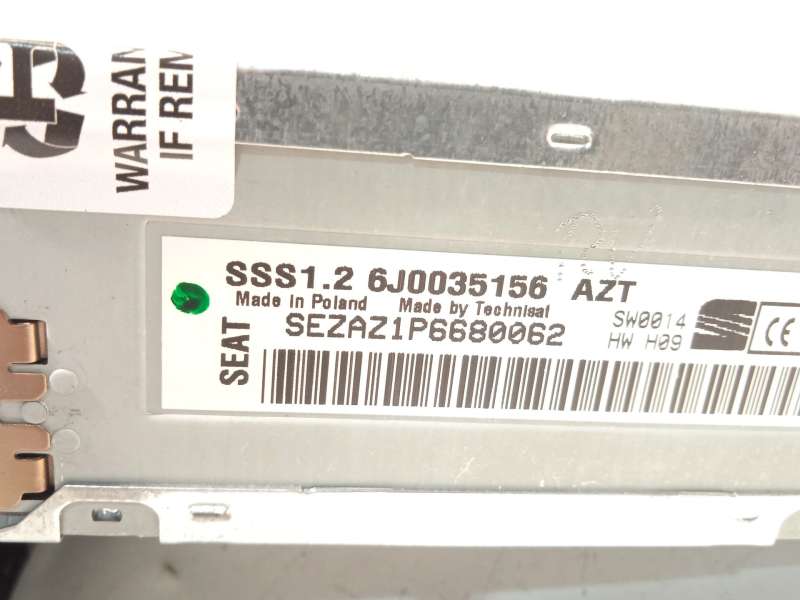 Recambio de sistema audio / radio cd para seat ibiza iv (6j5, 6p1) 1.2 referencia OEM IAM 6J0035156AZT - Rojo 6