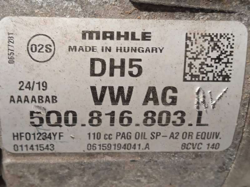 Recambio de compresor aire acondicionado para skoda octavia lim. (5e3) 1.5 16v tsi act referencia OEM IAM 5Q0816803L - Negro 5