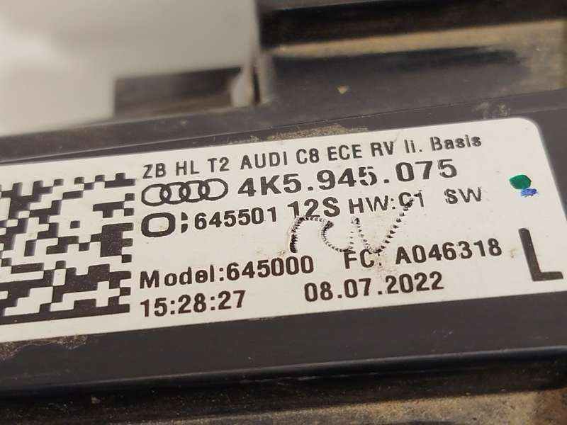 Recambio de piloto trasero izquierdo interior para audi a6 c8 (4a2) 45 tdi mild hybrid quattro referencia OEM IAM 4K5945075 - Gris 4