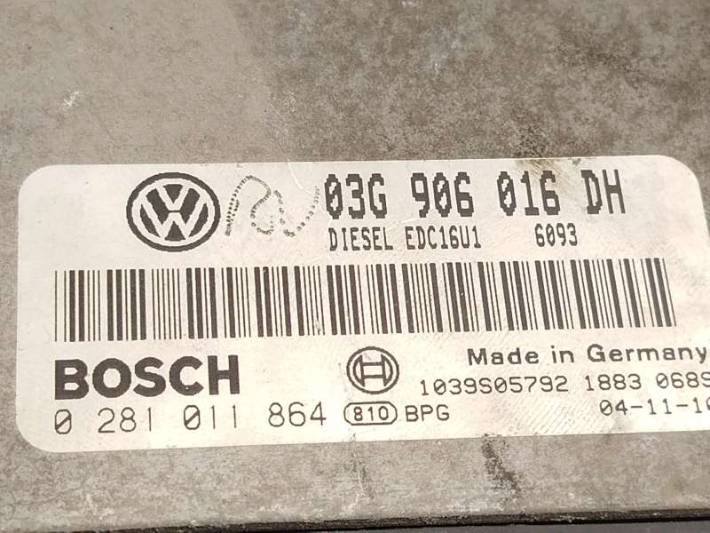 Recambio de centralita motor uce para volkswagen golf plus v (5m1, 521) 1.9 tdi referencia OEM IAM 03G906016DH  0281011864 - Negro 4