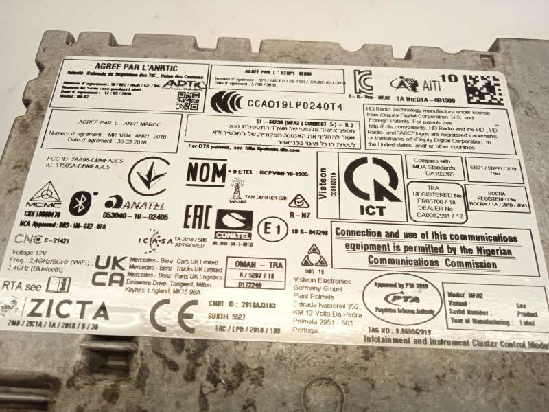 Recambio de modulo electronico para mercedes-benz sprinter 4-t furgoneta (b907, b910) 419 cdi rwd (907.643, 907.645, 907.647) re 4