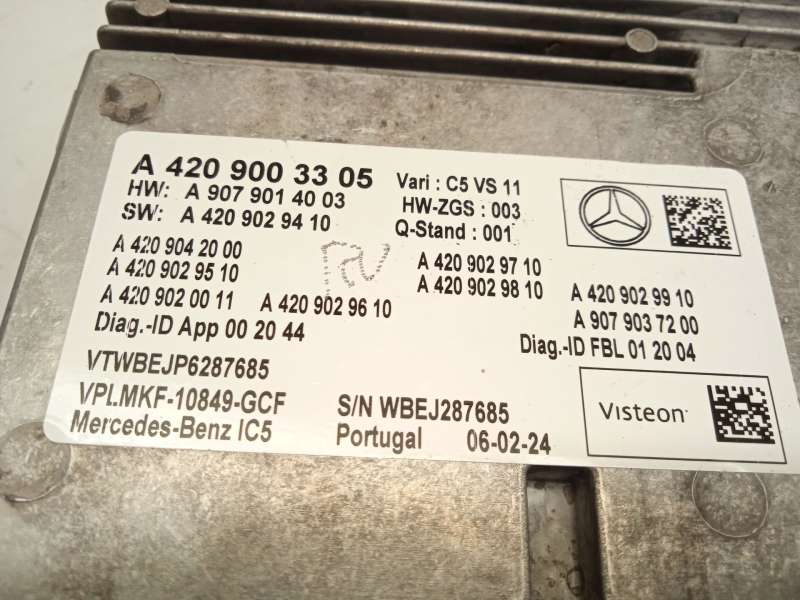 Recambio de modulo electronico para mercedes-benz sprinter 4-t furgoneta (b907, b910) 419 cdi rwd (907.643, 907.645, 907.647) re 5