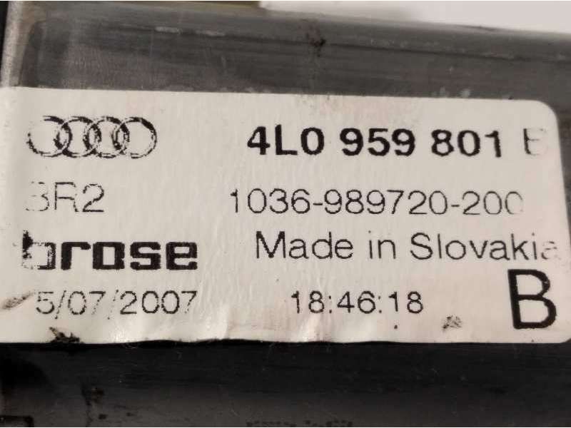 Recambio de elevalunas delantero izquierdo para audi q7 (4l) 3.0 tdi referencia OEM IAM 4L0837461A  4L0959801B - Negro 4