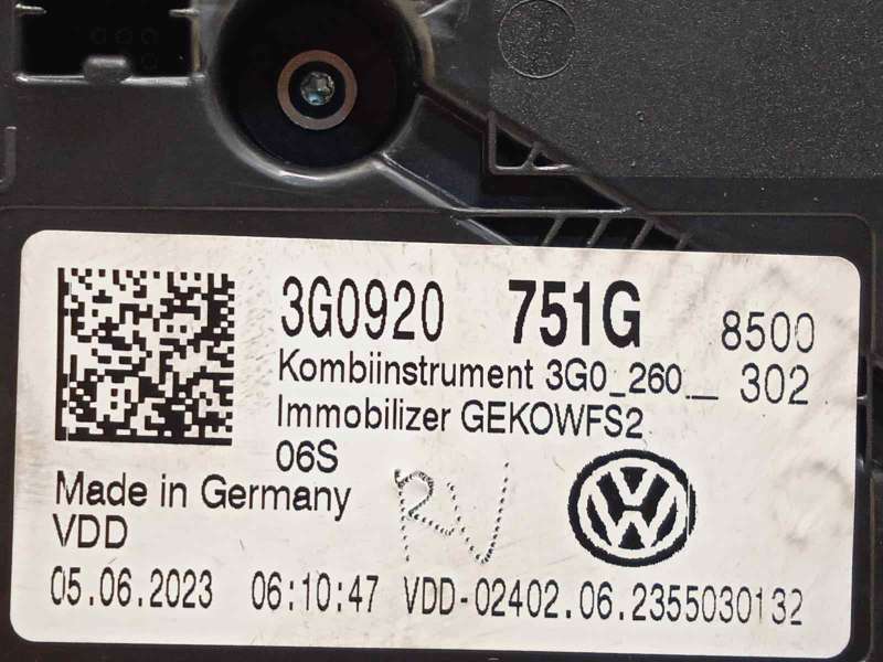Recambio de cuadro instrumentos para volkswagen passat variant (cb5) 2.0 bluemotion referencia OEM IAM 3G0920751G - Negro 6