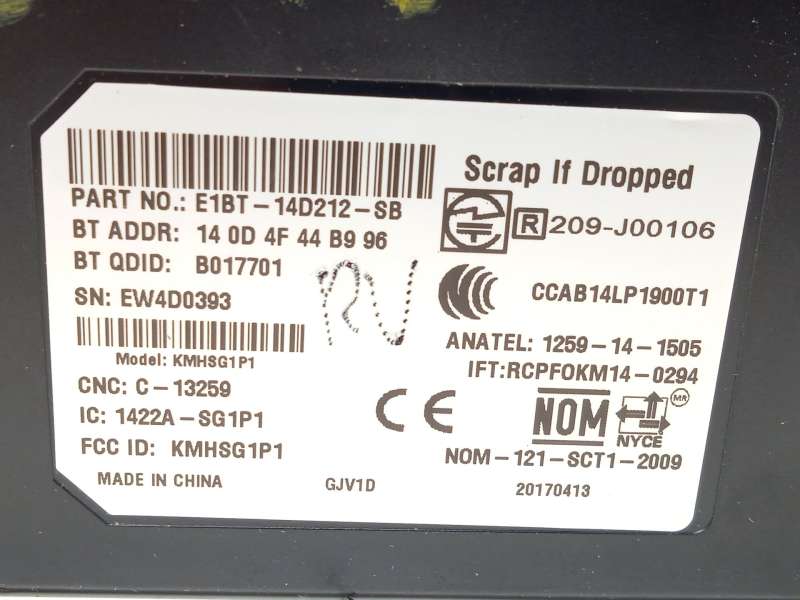 Recambio de modulo electronico para ford focus iii turnier 1.0 ecoboost referencia OEM IAM E1BT14D212SB 2117959 - Gris 4