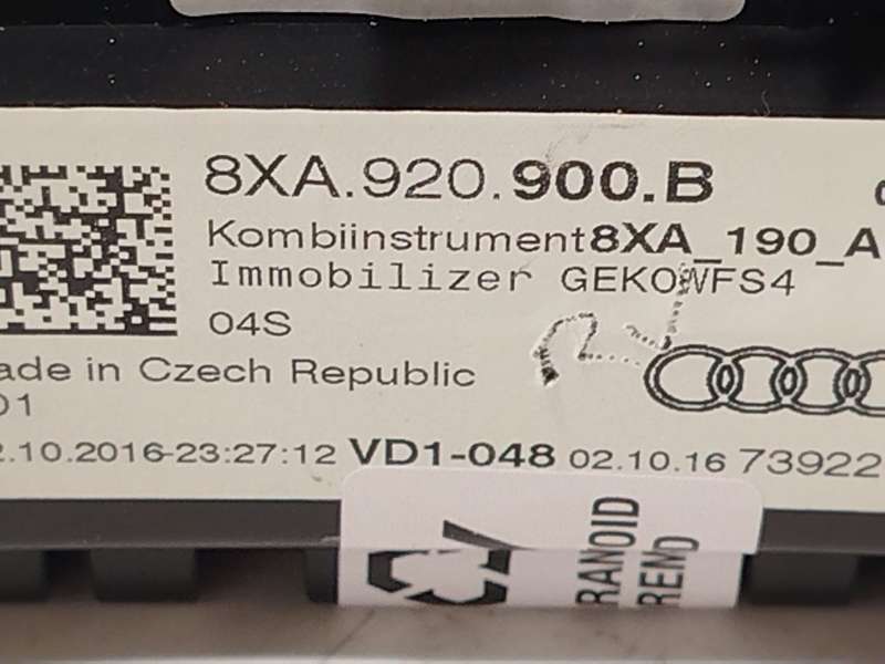 Recambio de cuadro instrumentos para audi a1 (8x1, 8xk) 1.0 tfsi referencia OEM IAM 8XA920900B 7