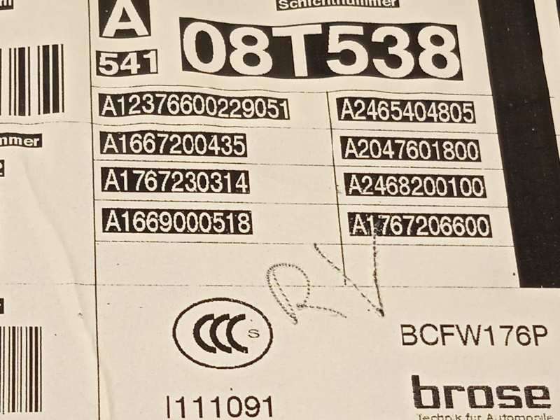 Recambio de elevalunas delantero derecho para mercedes-benz clase a (w176) a 180 cdi blueefficiency (176.012) referencia OEM IAM - Gris 2