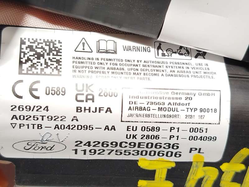 Recambio de airbag cortina delantero izquierdo para ford puma (j2k, cf7) 1.0 ecoboost referencia OEM IAM P1TBA042D95AA 2632471 - Azul 3