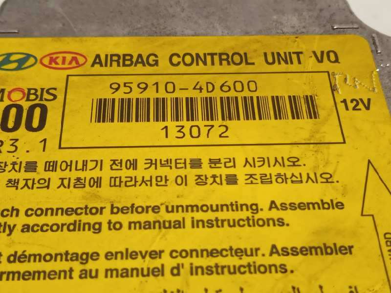 Recambio de centralita airbag para kia carnival 2.9 crdi cat referencia OEM IAM 959104D600 4