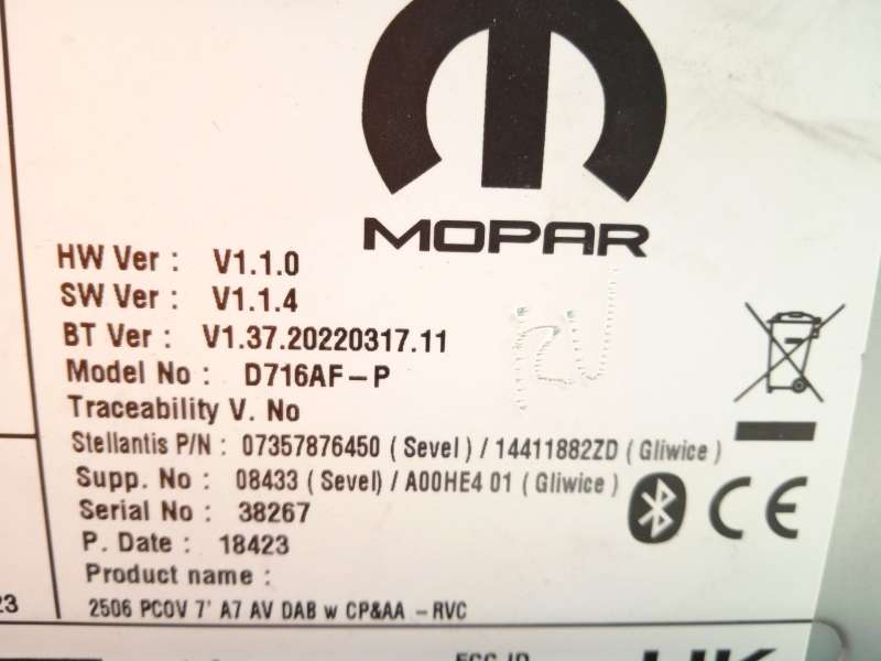 Recambio de sistema audio / radio cd para opel movano c furgoneta (u9) 2.2 d referencia OEM IAM 14411882ZD 1690682480 7357876450 11