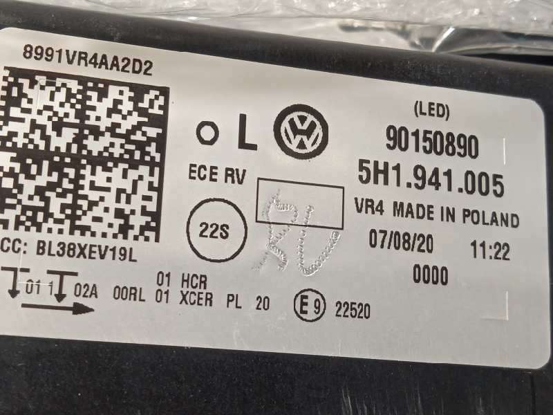 Recambio de faro izquierdo para volkswagen golf viii lim. (cd1) style referencia OEM IAM 5H1941005  90150890 6