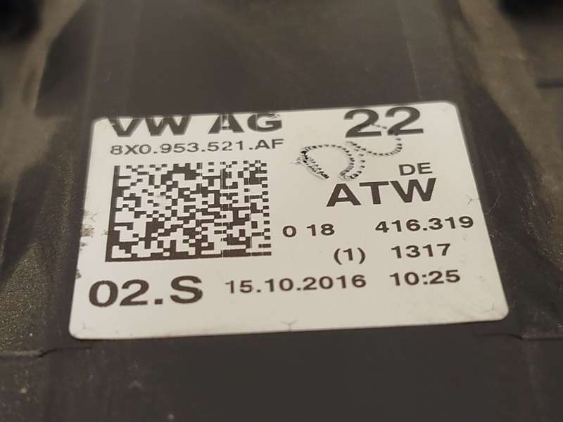 Recambio de mando intermitentes para audi a1 (8x1, 8xk) 1.0 tfsi referencia OEM IAM 8X0953521AF 8X0953502B 6