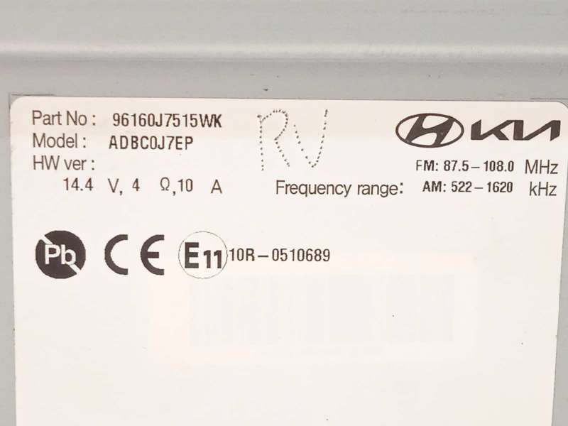 Recambio de sistema audio / radio cd para kia xceed 1.0 tgdi cat referencia OEM IAM 96160J7515WK - Blanco 8