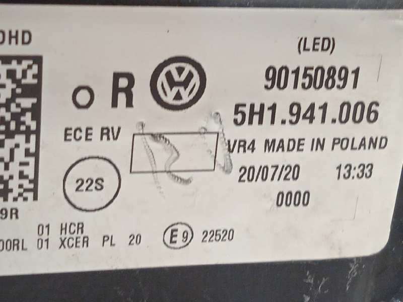 Recambio de faro derecho para volkswagen golf viii lim. (cd1) style referencia OEM IAM 5H1941006  90150891 5