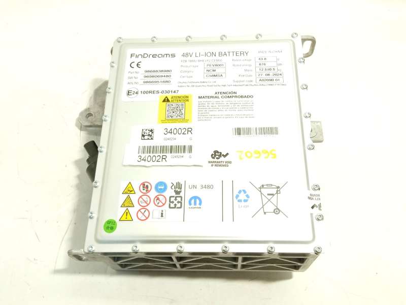 Recambio de bateria electrica menor de 5 kwh (hev) para peugeot 208 ii (ub_, up_, uw_, uj_) 1.2 puretech 100 referencia OEM IAM - Gris 6