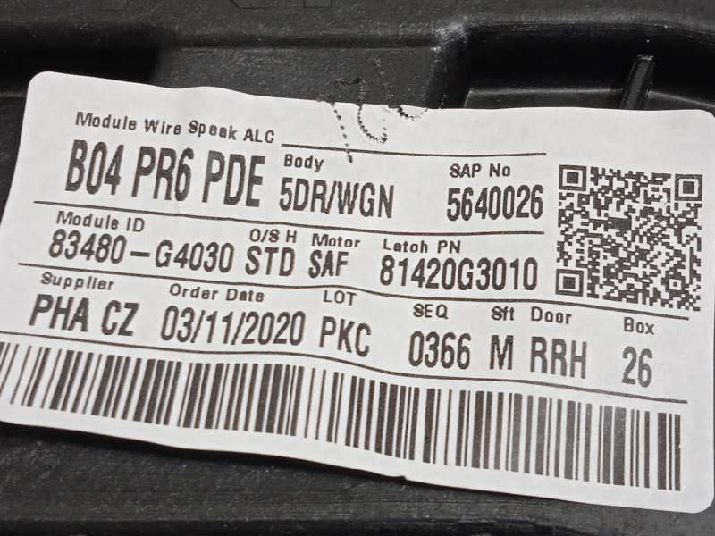 Recambio de elevalunas trasero derecho para hyundai i30 (pd) 1.0 tgdi cat referencia OEM IAM 83480G4030 83481G4000 83460G4010 - Blanco 4