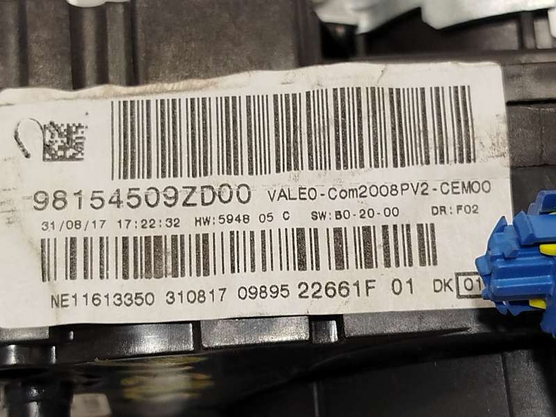 Recambio de mando intermitentes para peugeot 208 i (ca_, cc_) 1.2 vti 82 referencia OEM IAM 98154509ZD - Blanco 6