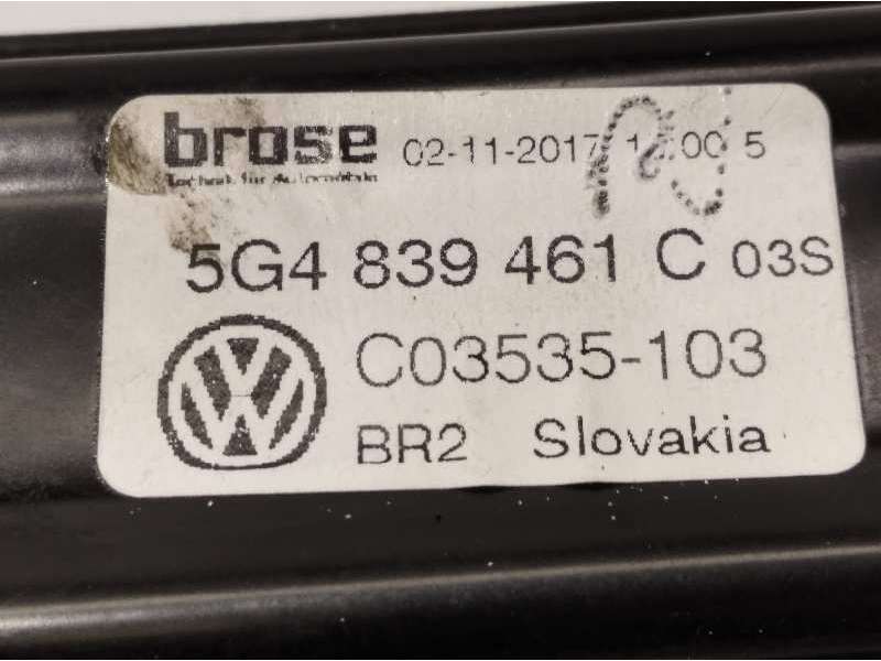 Recambio de elevalunas trasero izquierdo para volkswagen golf vii lim. (bq1) advance referencia OEM IAM 5G4839461C  5Q4959811D - Blanco 4