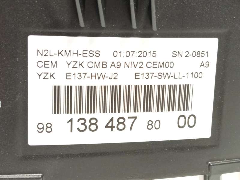 Recambio de cuadro instrumentos para peugeot 208 i (ca_, cc_) 1.0 referencia OEM IAM 9813848780 981384878000 - Blanco 6