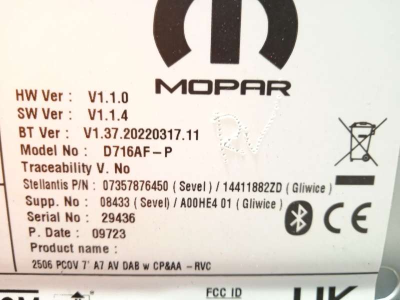 Recambio de sistema audio / radio cd para opel movano c furgoneta (u9) 2.2 d referencia OEM IAM 14411882ZD 1690682480 7357876450 11