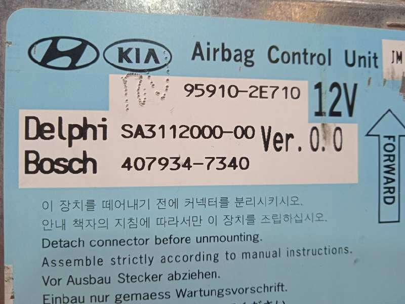 Recambio de centralita airbag para hyundai tucson (jm) 2.0 crdi cat referencia OEM IAM 959102E710  4079347340 - Negro 4