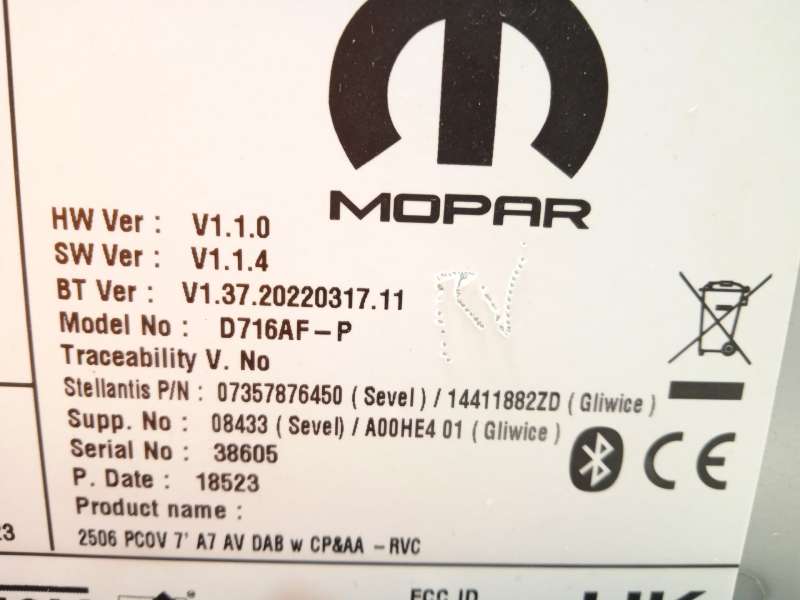 Recambio de sistema audio / radio cd para opel movano c furgoneta (u9) 2.2 d referencia OEM IAM 14411882ZD 1690682480 7357876450 11