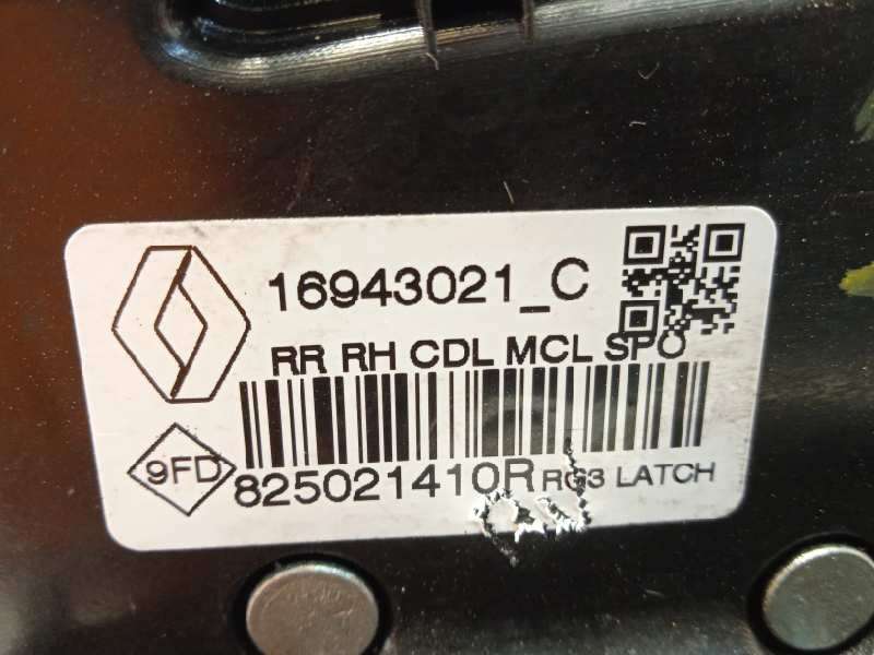 Recambio de cerradura puerta trasera derecha para renault megane iv grandtour 1.3 tce referencia OEM IAM 825021410R - Negro 4