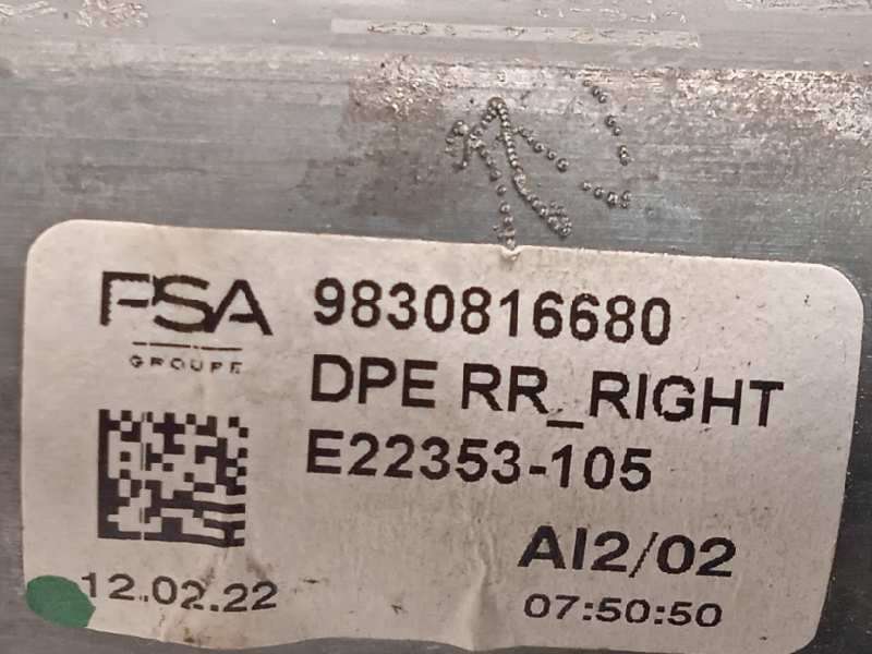 Recambio de elevalunas trasero derecho para peugeot 308 1.2 allure puretech referencia OEM IAM 9830816680  9829048380 - Negro 5