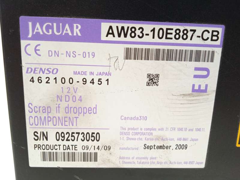 Recambio de sistema dvd para jaguar xf 3.0 v6 diesel s premium luxury referencia OEM IAM AW8310E887CB C2P20205 4621009451 - Blanco 5