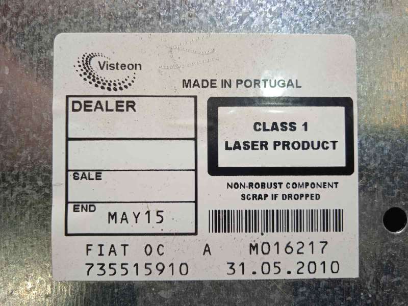 Recambio de sistema audio / radio cd para fiat bravo (198) 1.6 jtdm 16v cat referencia OEM IAM 51865377  735515910 - Negro 7
