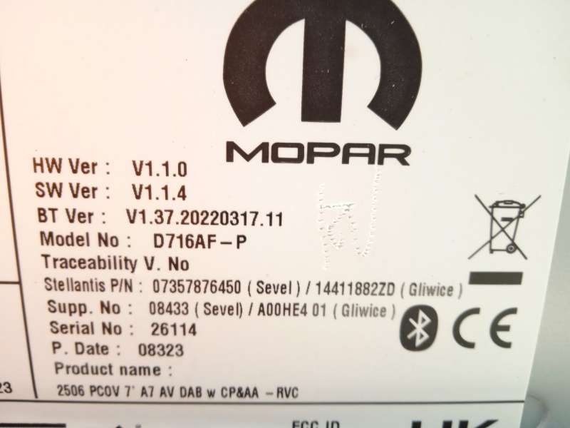 Recambio de sistema audio / radio cd para opel movano c furgoneta (u9) 2.2 d referencia OEM IAM 14411882ZD 1690682480 7357876450 11