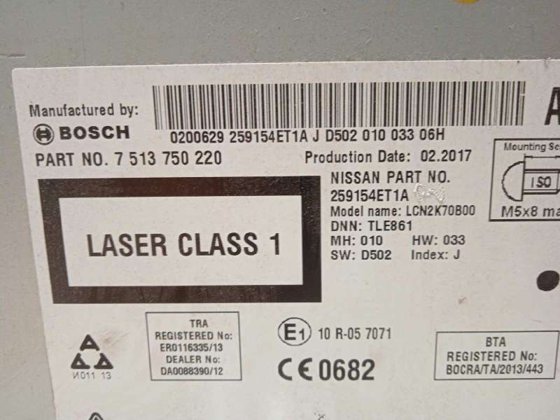 Recambio de sistema navegacion gps para nissan qashqai (j11) 1.5 turbodiesel cat referencia OEM IAM 259154ET1A - Blanco 7