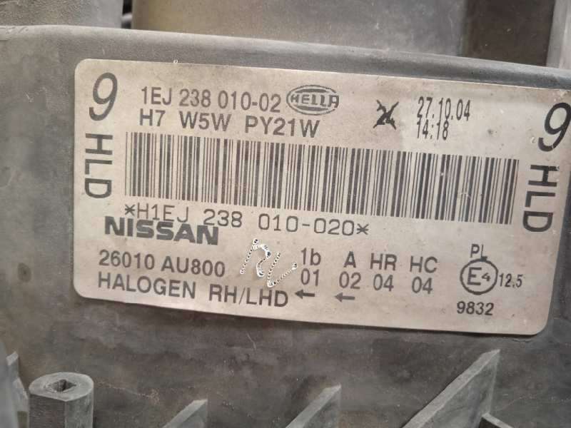 Recambio de faro derecho para nissan primera berlina (p12) acenta referencia OEM IAM 26010AU800 26010AU80B 1EJ238010 6