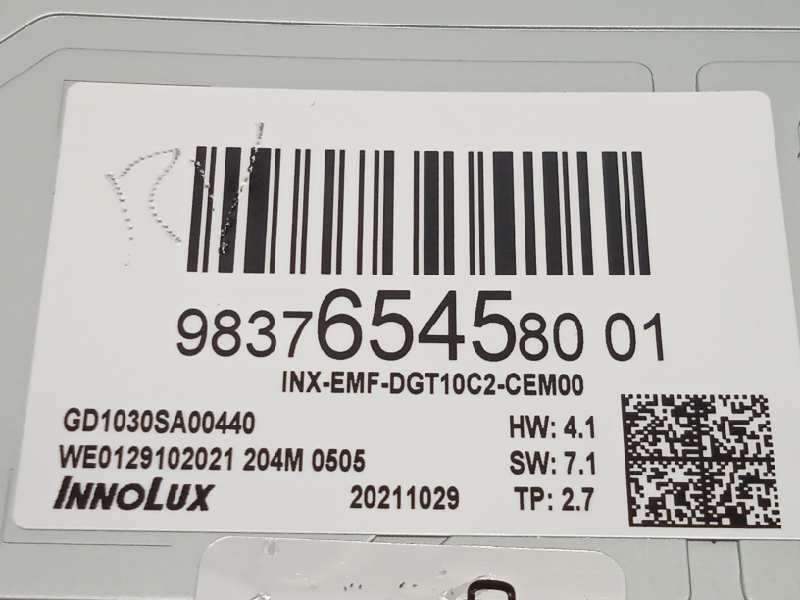 Recambio de pantalla multifuncion para peugeot 308 1.2 allure puretech referencia OEM IAM 9837654580 - Negro 4