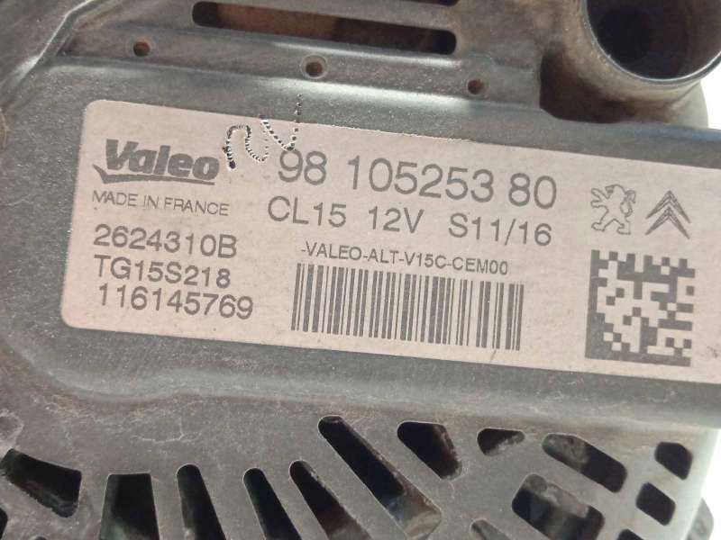 Recambio de alternador para peugeot 308 sw 1.6 blue-hdi fap referencia OEM IAM 9810525380 2624310B TG15S218 - Negro 4