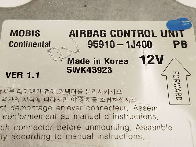 Recambio de centralita airbag para hyundai i20 i (pb, pbt) 1.2 referencia OEM IAM 959101J400  5WK42928 - Gris 4
