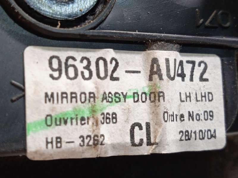 Recambio de retrovisor izquierdo para nissan primera berlina (p12) acenta referencia OEM IAM 96302AU472 6