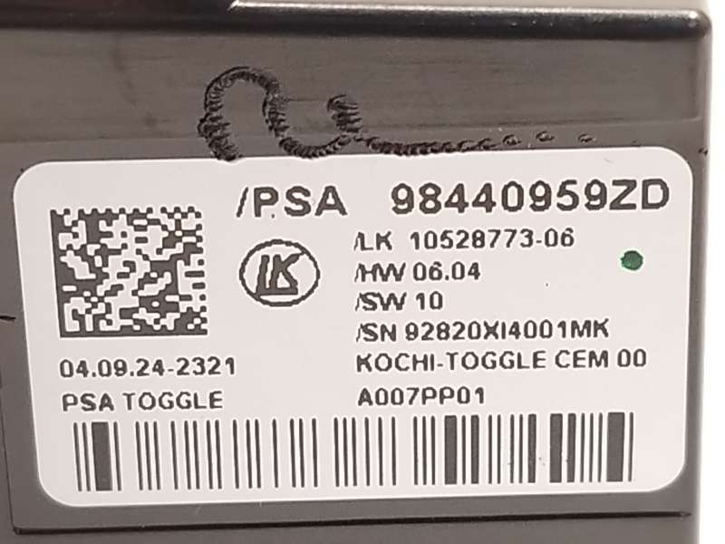 Recambio de palanca cambio para peugeot 208 ii (ub_, up_, uw_, uj_) 1.2 puretech 100 referencia OEM IAM 98440959ZD - Gris 5