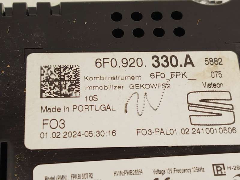 Recambio de cuadro instrumentos para seat ibiza v (kj1, kjg) 1.0 tsi referencia OEM IAM 6F0920330A - Rojo 6
