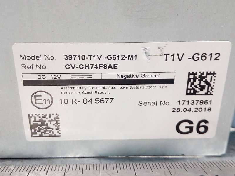 Recambio de pantalla multifuncion para honda cr-v elegance 4x2 referencia OEM IAM 39710T1VG612M1  39710T1VG61 4