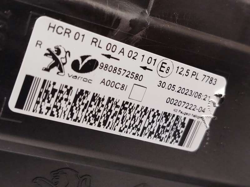 Recambio de faro derecho para peugeot expert combi standard referencia OEM IAM 9808572580 7